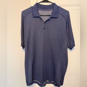 lululemon athletica Heathered Blue Polo Shirt